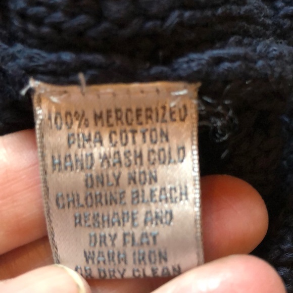 Talbots Navy Scalloped Cardigan - Picture 3 of 6